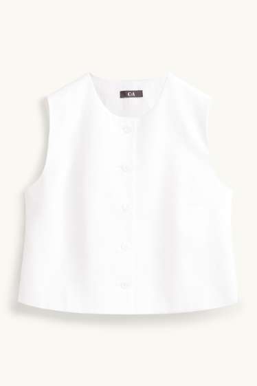 Femmes - Gilet - blanc