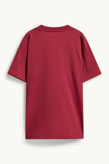 Kinder Buben - Basketball - Kurzarmshirt - rot