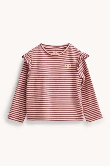 Nena - Paquet de 3 - ballarina - samarreta de màniga llarga - efecte brillant - rosa/beix