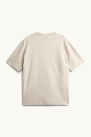 Hommes - T-shirt - relaxed fit - beige