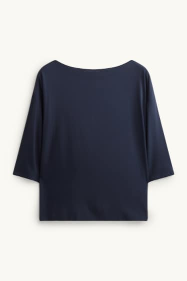 Femei - Tricou cu mânecă lungă - regular fit - albastru închis