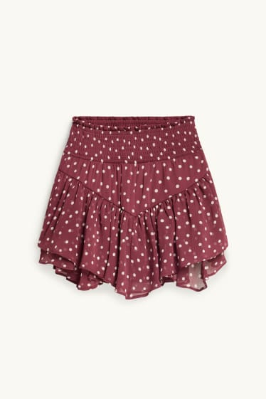 Children Girls - Skirt - polka dot - red