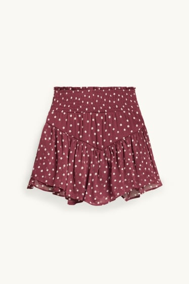 Children Girls - Skirt - polka dot - red
