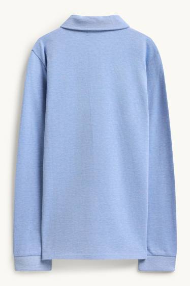 Kinder Buben - Poloshirt - blau