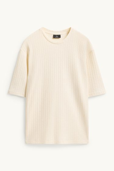 Men - T-shirt - creme