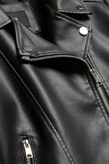 Nena - Caçadora biker - pell sintètica - negre