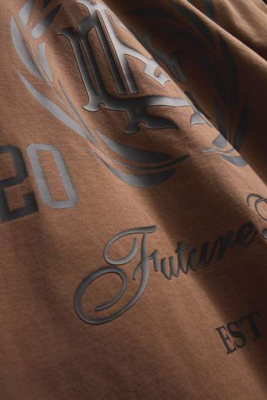 Men - T-shirt - relaxed fit - brown