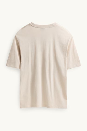 Herren - T-Shirt - Relaxed Fit - beige