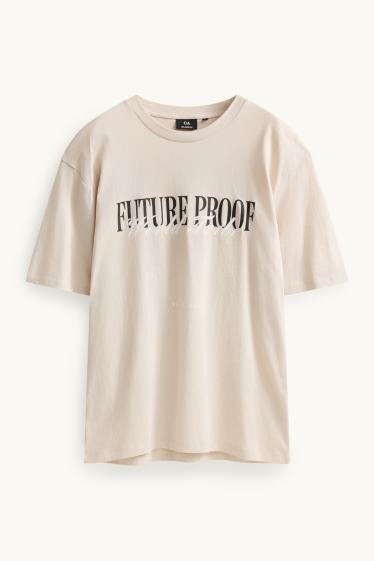 Herren - T-Shirt - Relaxed Fit - beige