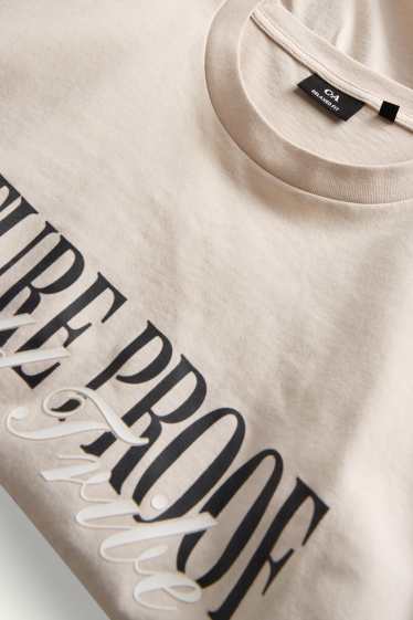 Herren - T-Shirt - Relaxed Fit - beige
