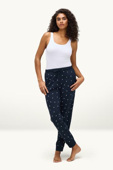 Women - Pyjama bottoms - floral - dark blue
