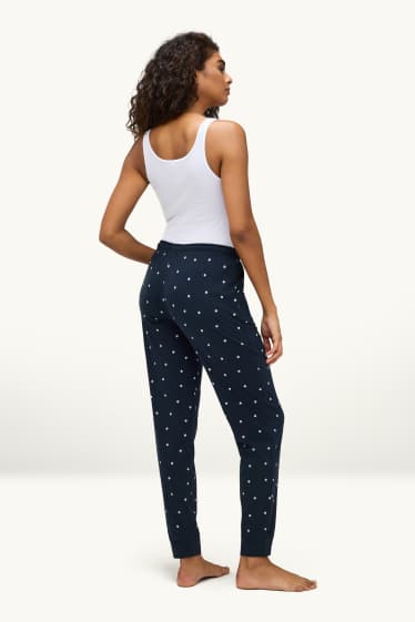 Women - Pyjama bottoms - floral - dark blue