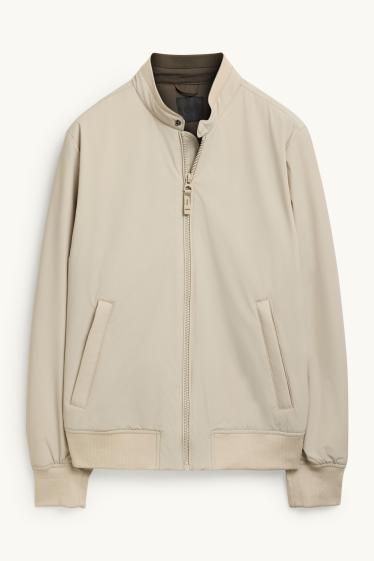 Home - Jaqueta bomber - folrada - beix