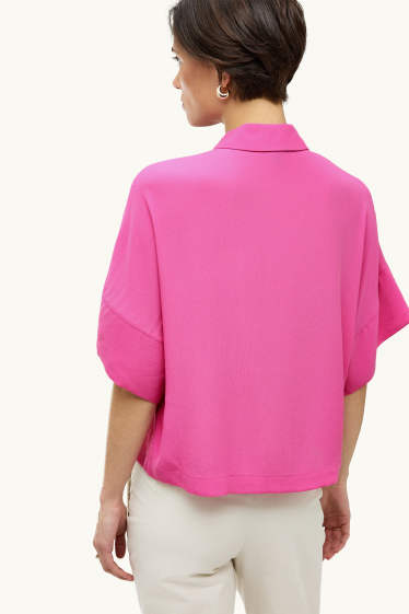 Dames - Blouse - fuchsiarood