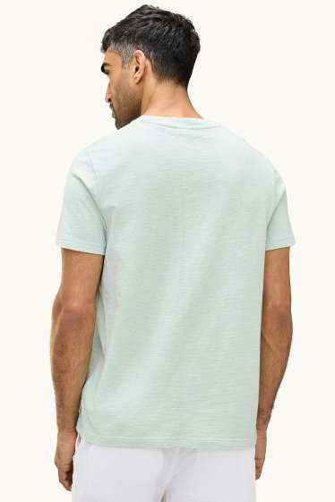 Uomo - T-shirt - regular fit - a righe - verde