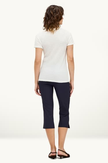Dames - Capri broek - high waist - slim fit - donkerblauw