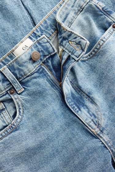 Femmes - Crop wide leg jean - high waist - jean bleu