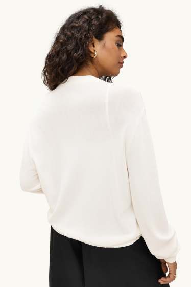 Damen - Strickjacke - weiss