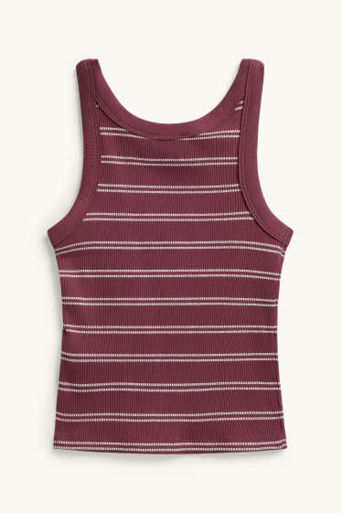 Donna - Top - bordeaux / bianco