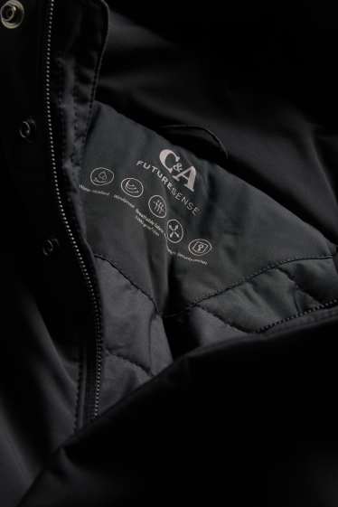 Hommes - Veste à coquille souple - finition doublée - finition déperlante - 4 Way Stretch - noir