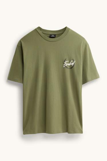 Heren - T-shirt - relaxed fit - groen