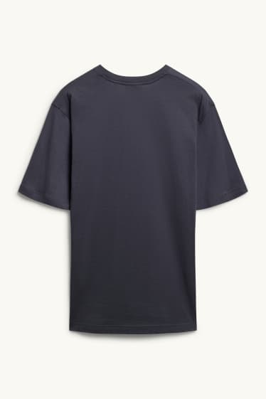 Hommes - T-shirt - relaxed fit - gris foncé