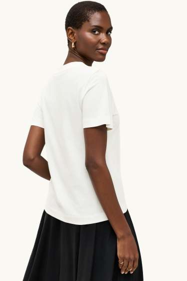 Dona - Samarreta de màniga curta - regular fit - blanc
