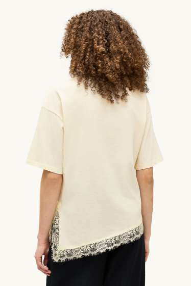 Women - T-shirt - regular fit - cremewhite