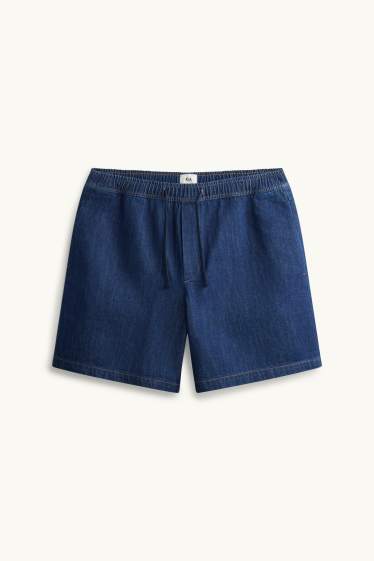 Hommes - Short en jean - jean bleu foncé