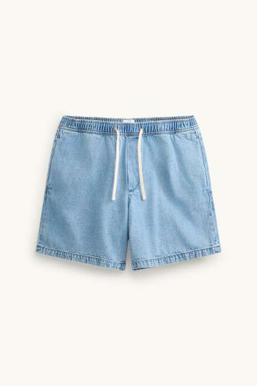 Herren - Jeans-Shorts - helljeansblau