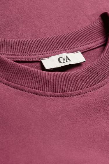 Dames - T-shirt - oversized - rood