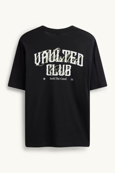 Herren - T-Shirt - Relaxed Fit - schwarz