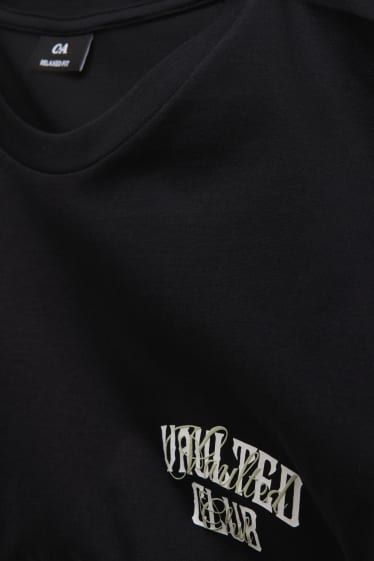 Herren - T-Shirt - Relaxed Fit - schwarz