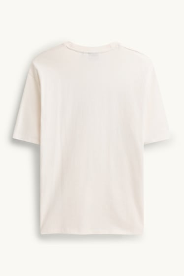 Heren - T-shirt - relaxed fit - wit