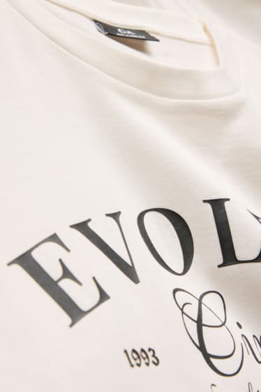 Heren - T-shirt - relaxed fit - wit