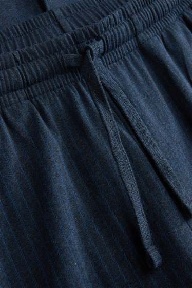 Men - Pyjama bottoms - striped - dark blue
