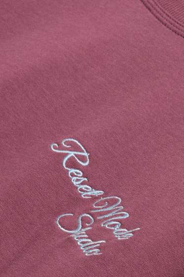Damen - T-Shirt - Oversized - bordeaux