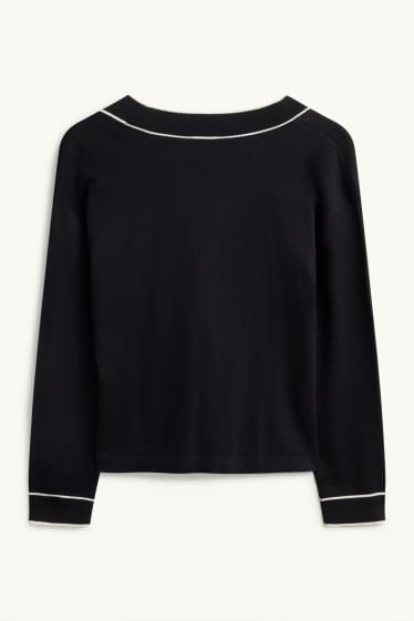 Damen - Strickjacke - schwarz