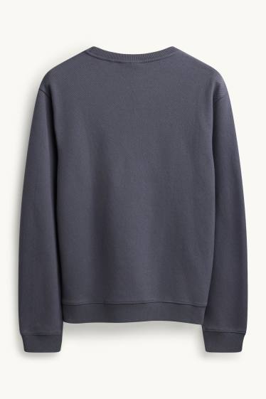 Hommes - Sweat - finition texturée - gris anthracite