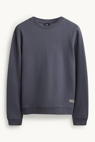 Hommes - Sweat - finition texturée - gris anthracite