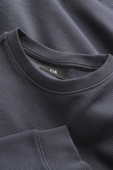 Hommes - Sweat - finition texturée - gris anthracite