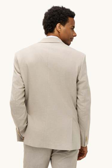 Herren - Baukasten-Sakko - Regular Fit - Leinen-Mix - beige