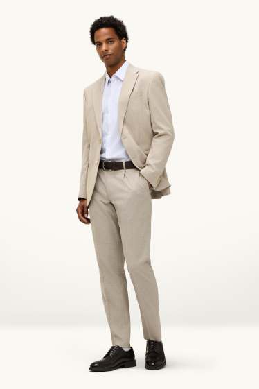 Heren - Broek uit het combi-systeem - regular fit - beige
