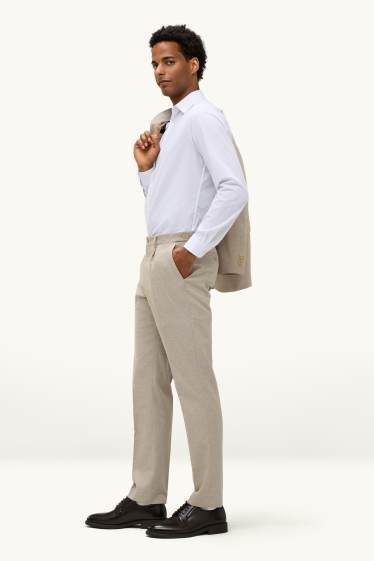 Heren - Broek uit het combi-systeem - regular fit - beige