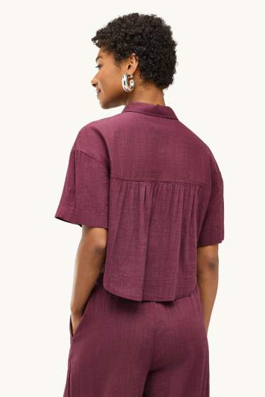 Dames - Blouse - donkerrood