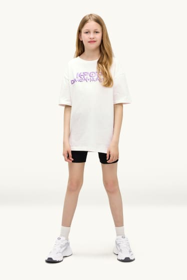 Children Girls - Outfit - purple / white