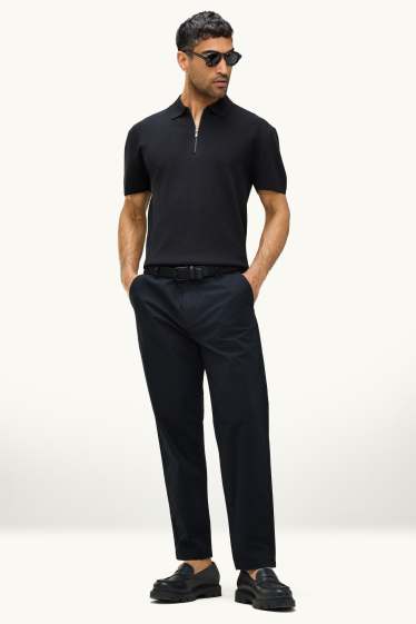 Hommes - Chino - tapered fit - noir