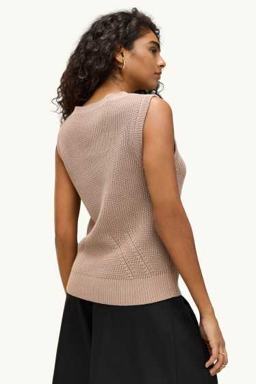 Femmes - Pull sans manches - marron clair