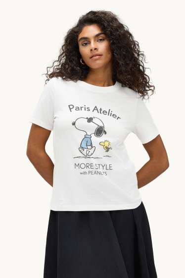 Dames - T-shirt - regular fit - Peanuts - wit