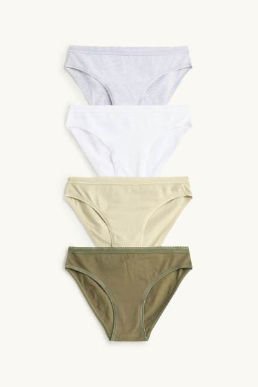 Donna - Confezione da 4 - slip - verde